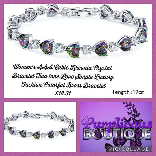 Women's AAA Cubic Zirconia Crystal Bracelet  £18.31