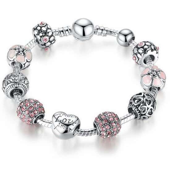 Silver Love And Friendship Charm Bracelet Set - £6.99 was £19.99