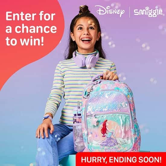 WIN a Smiggle Disney Princess Classic Backpack Snizl Ltd Free Competition