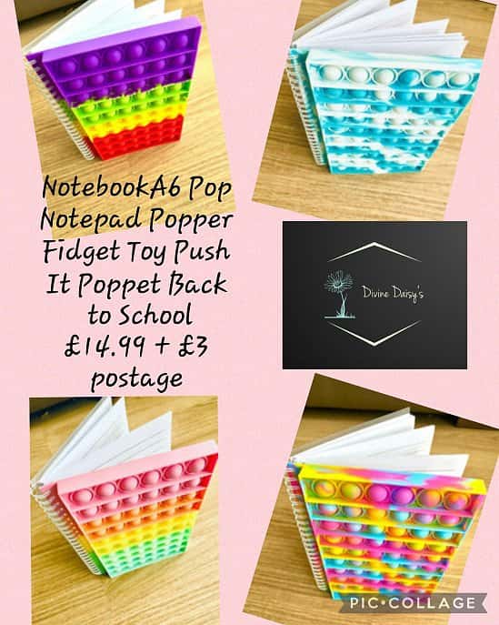 NotebookA6 Pop Notepad Popper Fidget Toy Push It Poppet Back to School 💥£14.99 + £3 postage. 🚛