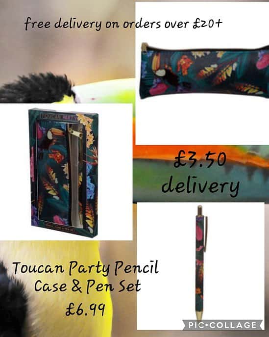Toucan Party Pencil Case & Pen Set £6.99