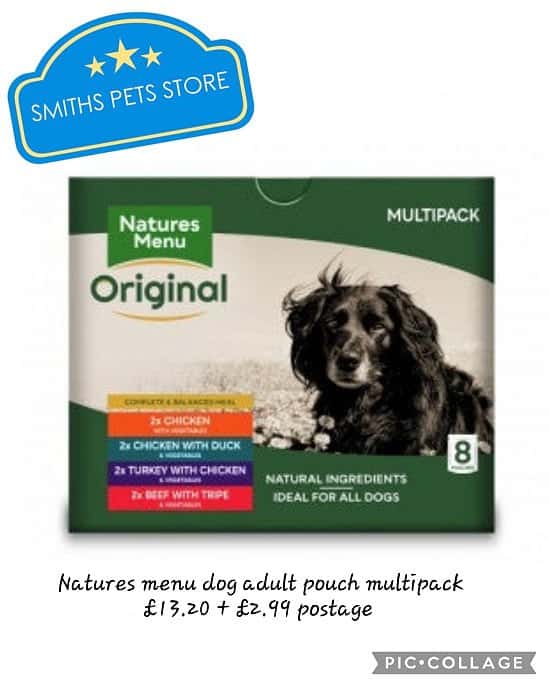 Natures menu dog adult pouch multipack  💥£13.20 +🚛 £2.99 postage