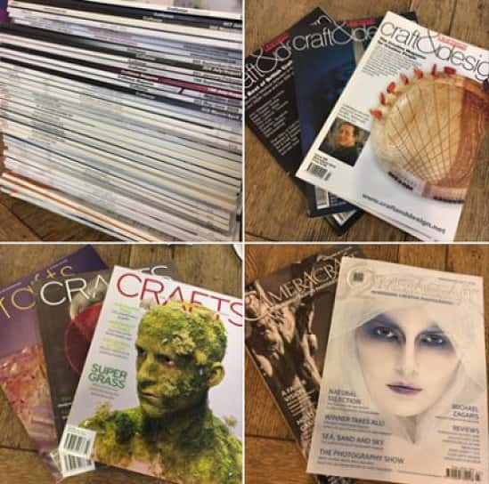 We have a huge stock of back catalogues from Crafts, Craft and Design magazines - £1 each