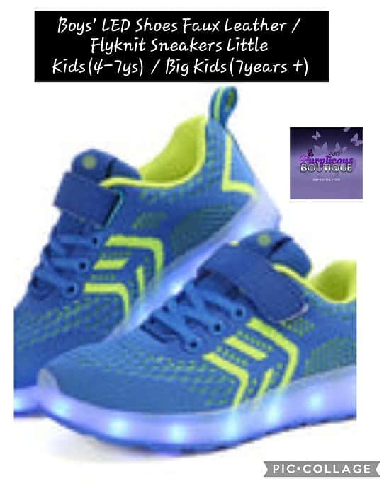 Boys' LED Shoes Faux Leather / Flyknit Sneakers Little Kids(4-7ys) / Big Kids(7years +)