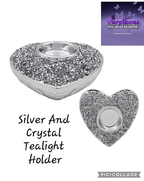 Silver And Crystal Tealight Holder