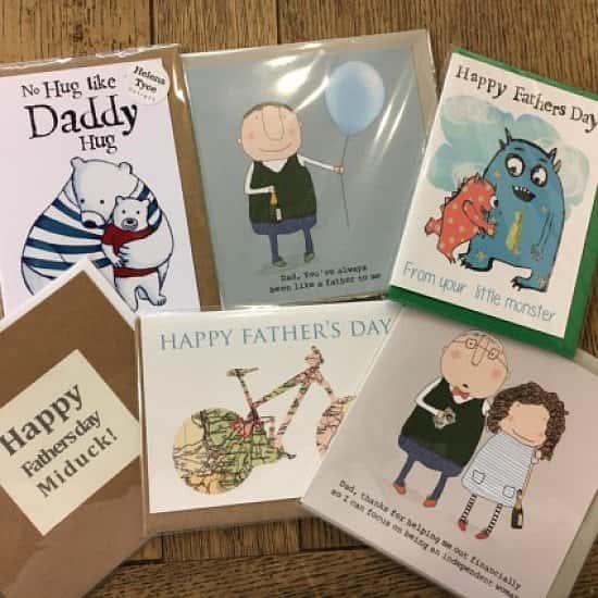June 18th is good old Daddy's Day again. We've got Cards, Great Gifts, Keyring's and more.