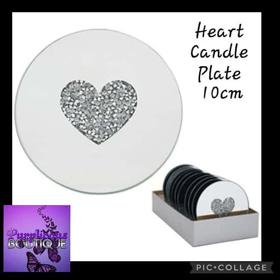 Heart Candle Plate 10cm