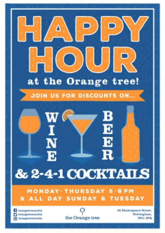 Take advantage of offers on Wine & Beer plus 2 4 1 Cocktails from Monday to Thursday 5-8PM & ALL DAY