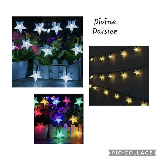 Solar Powered Fairy String LED Lights Waterproof Star Decor Party Garden Outdoor