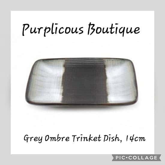 Grey Ombre Trinket Dish, 14cm