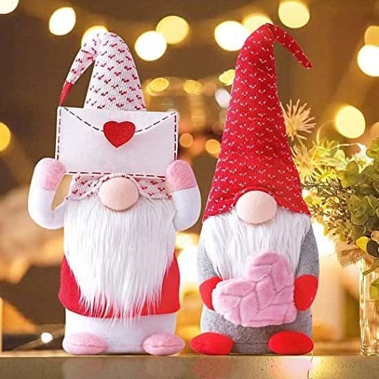 Valentines Day Gnome Gonk Decorations Mr. and Mrs. Handmade Plush Doll Scandinavian Tomte
