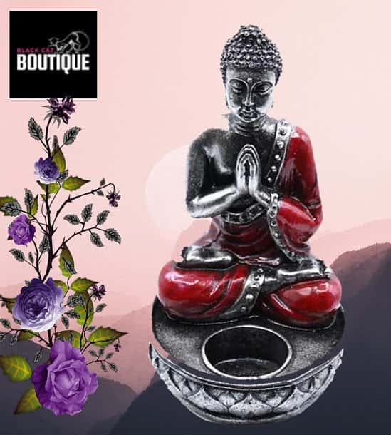 Buddha Candle Holder - Red