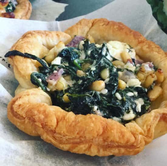 Freshly made feta and spinach tartlets!!