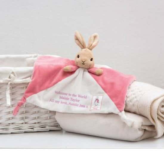 WAS £27.99 NOW £24.99 Free UK Delivery -  Flopsy Comfort Blanket Personalised