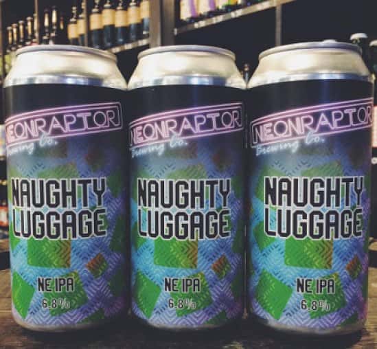 Now in Stock - ‪Naughty Luggage New England IPA fresh in from Neon raptor brew