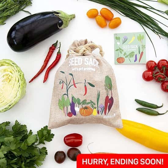 WIN this Seed Sack containing 30 Different Varieties of Vegetable and Herb Seeds