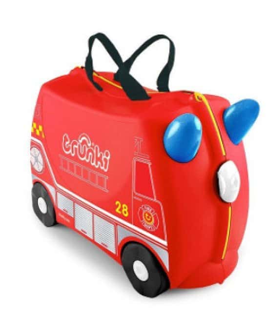 Zoom into action with the New Frank the Fire Truck Trunki!