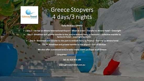 Athens Stopovers 4 days/3 nights