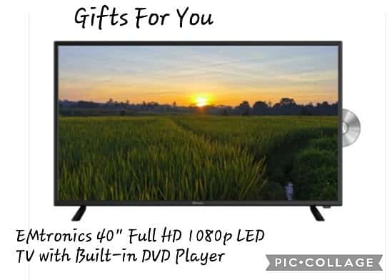 EMtronics 40" Full HD 1080p LED TV with Built-in DVD Player