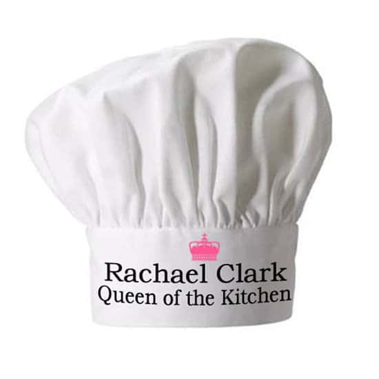 £17.99 - Free UK Delivery - Queen of the Kitchen Chef Hat Personalised