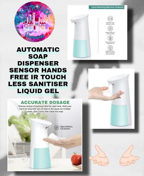 AUTOMATIC SOAP DISPENSER SENSOR HANDS FREE IR TOUCH LESS SANITISER LIQUID GEL £14.99
