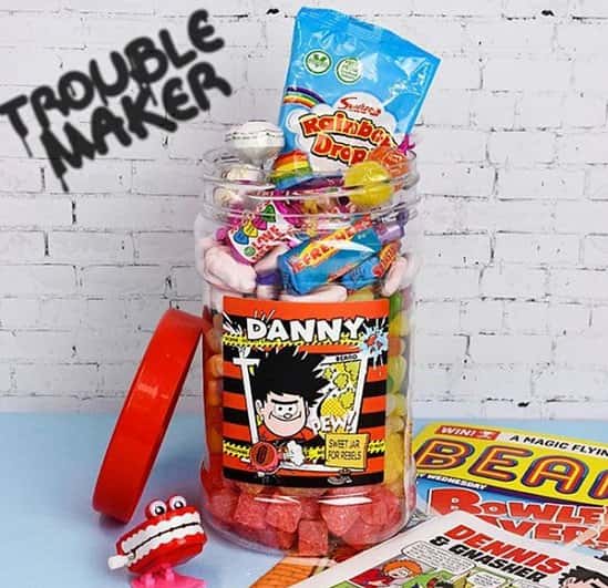 £18.99  Free UK Delivery - Beano Retro Sweets Jar Personalised