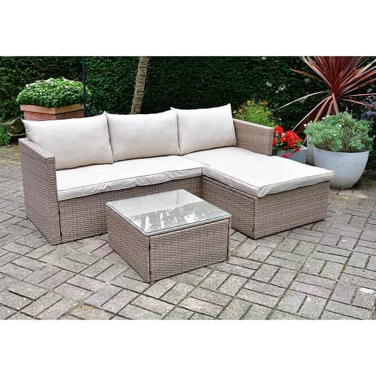 SAVE - Valencia Reversible Rattan Effect Corner Sofa Set