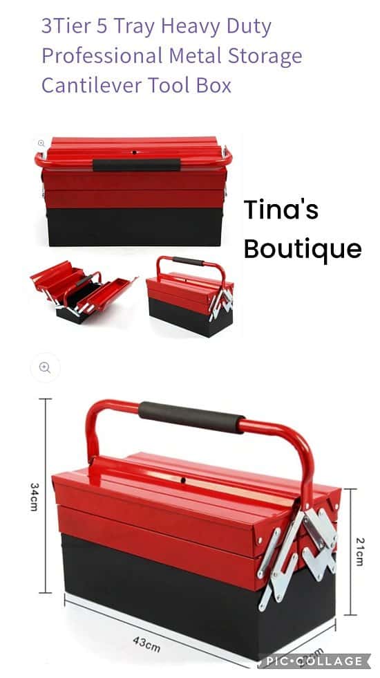 3 tier 5 Tray Heavy Duty Professional  Metal Storage  Cantilever Tool Box