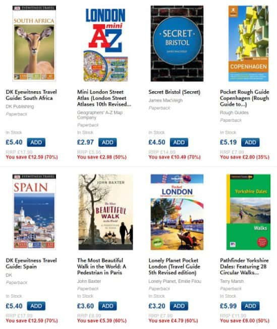 Save up to 70% off Travel Guides