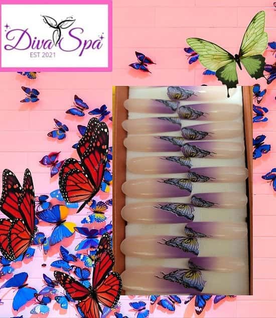Ombre Purple Butterfly Press-on Nails £7.99