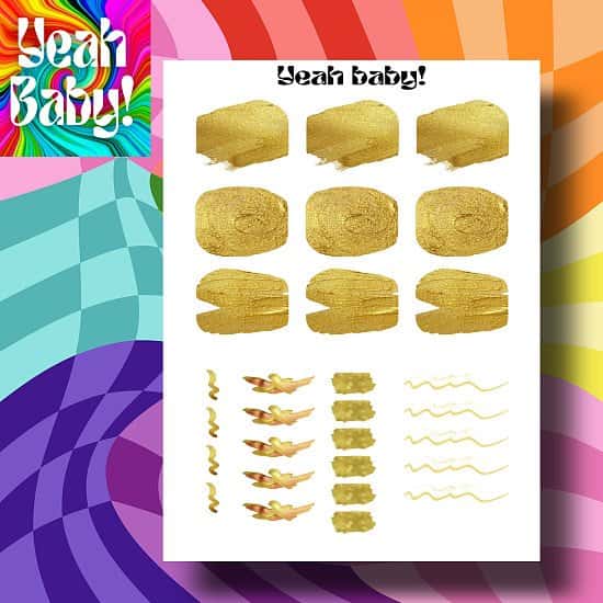 Gold Finger Nail Decals £2.25