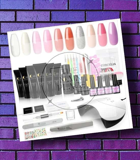 36W UV Lamp 6pcs Poly Extension Gel Kit with 4 Colors Nail Gel Polish Was £45.00 Now £30.00