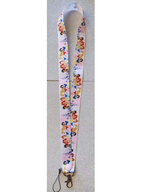 Adults Girls Disney Princess Lanyard Id Badge Holder Or wriststrap Keyfob