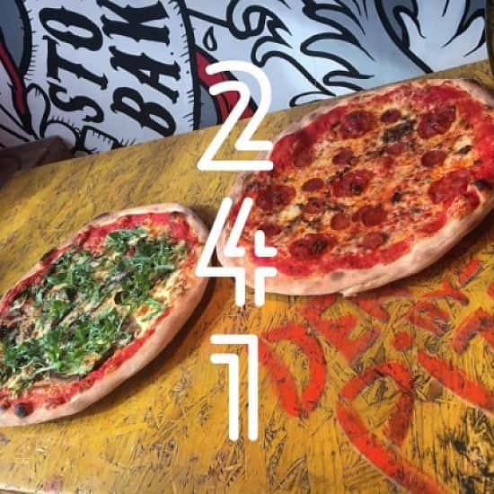 2-4-1 on all hand stretched sourdough pizza across Tuesday and Wednesday!