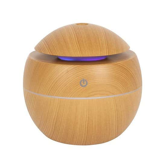 Small Round Wood Grain Electric Aroma Diffuser