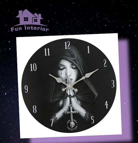 GOTHIC PRAYER WALL CLOCK BY ANNE STOKES £15.99