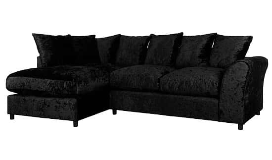 Crushed velvet shop sofa argos