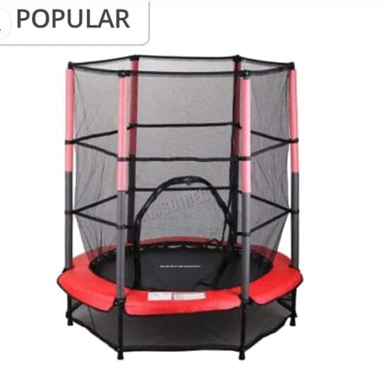 Galactica Kids' Red 4.5ft Mini Trampoline With Safety Net