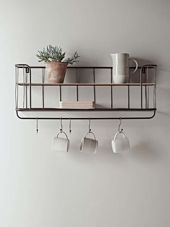 Industrial shelf with hooks 2025