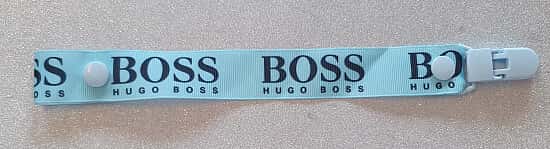 Blue H.Boss Dummyclip Pacifier strap soother holder