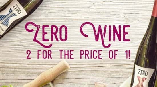 You can still enjoy two bottles of our low sugar "Zero" wine for the price of one until Monday!