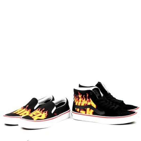Thrasher Magazine x Vans Skate Hi's, Slip Ons and Ultra Pro's available now!