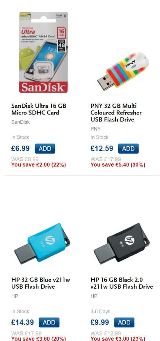 Up to 30% Off Data Storage