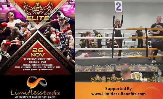 Win 2 tickets to ELITE MUAY THAI Birmingham Nov 26th 2022 supported by Limitless Benefits Ring Girls
