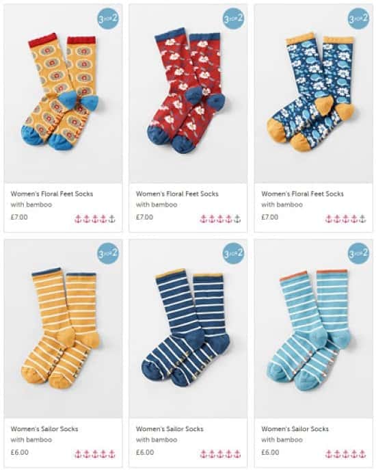 3 for the price of 2 on our famously soft socks