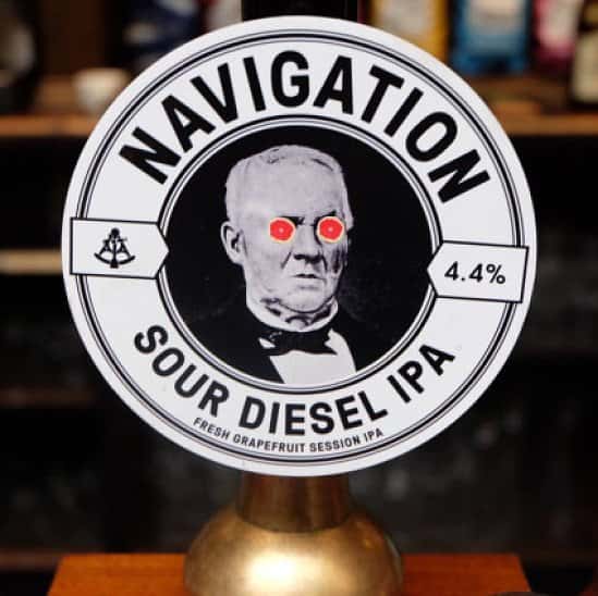 Continuing in a fruity beer theme we have this Sour Diesel IPA from Navigation Brewery up on the bar