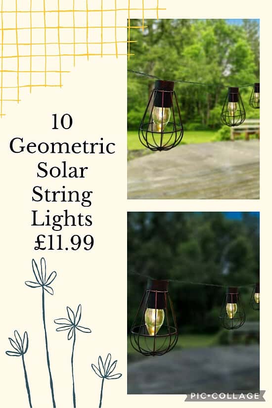 10 Geometric Solar String Lights 💥 £11.99