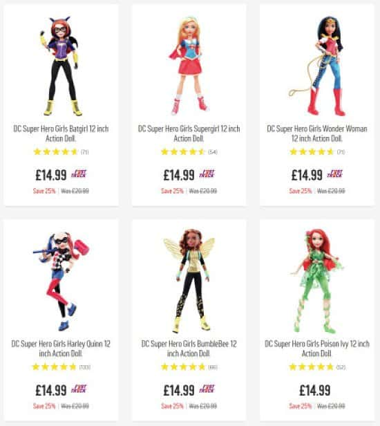 SAVE 25% on selected DC Superhero Girls