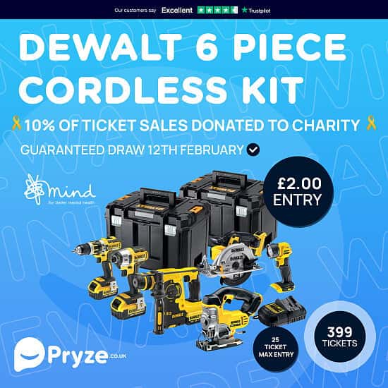 Win a DeWalt DCK699M3T 6 Piece Cordless Kit