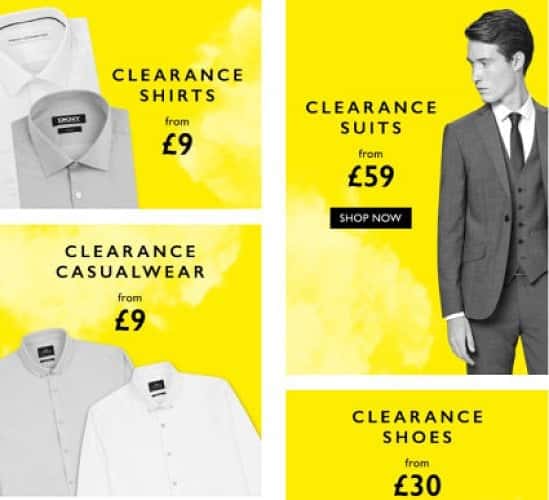 Get up to 70% Off in the Moss Bros Clearance